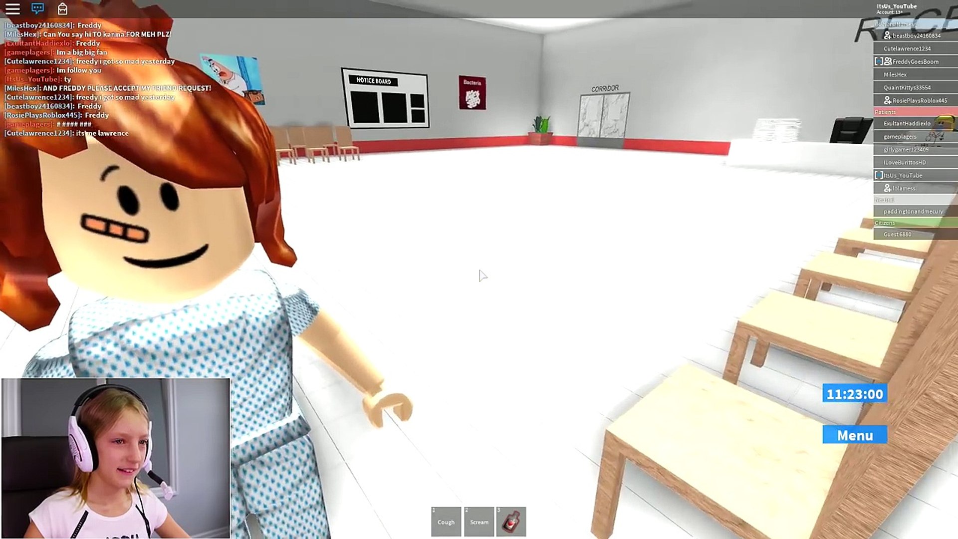 karina and freddy playing roblox