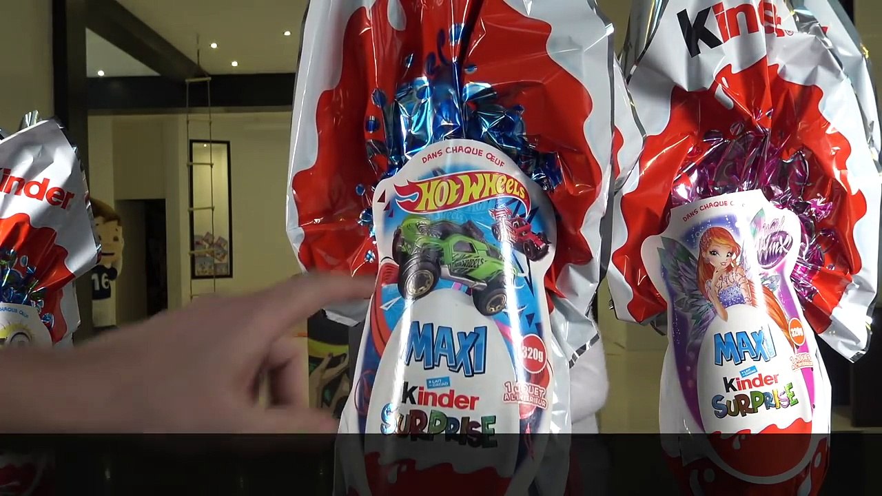 [PÂQUES] 4 Maxi Kinder Surprise ft. Athena - Studio Bubble Tea Food unboxing food