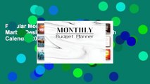 Popular Monthly Budget Planner: White Marble Design Budget Planner Book With Calendar 2018-2019