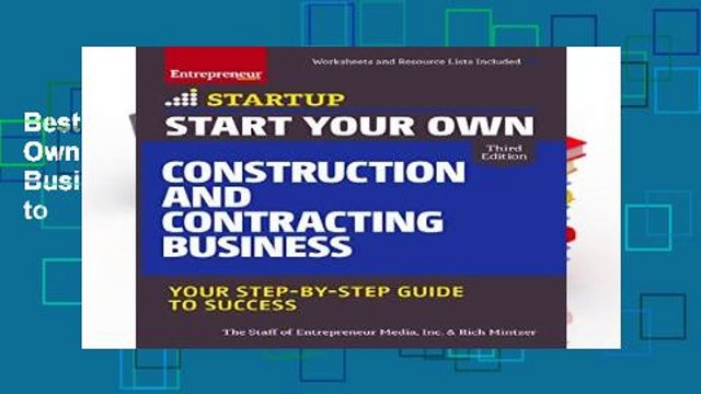 Best product Start Your Own Construction and Contracting Business: Your Step-by-Step Guide to