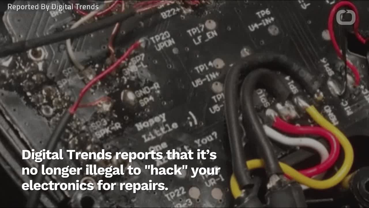 Hacking Electronics For Repair Purposes Now Legal