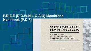 F.R.E.E [D.O.W.N.L.O.A.D] Membrane Handbook [P.D.F]
