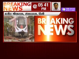 दीवार तोड़कर बाहर निकली दिल्ली मेट्रो