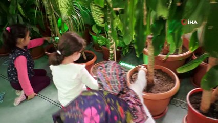 İmam yetiştirdiği bitkilerle camiyi botanik bahçesine dönüştürdü