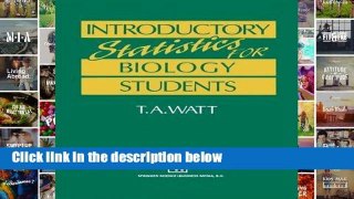 F.R.E.E [D.O.W.N.L.O.A.D] Introductory Statistics for Biology Students [P.D.F]