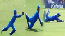 India VS West Indies 3rs ODI: MS Dhoni takes stunning catch of Hemraj | वनइंडिया हिंदी