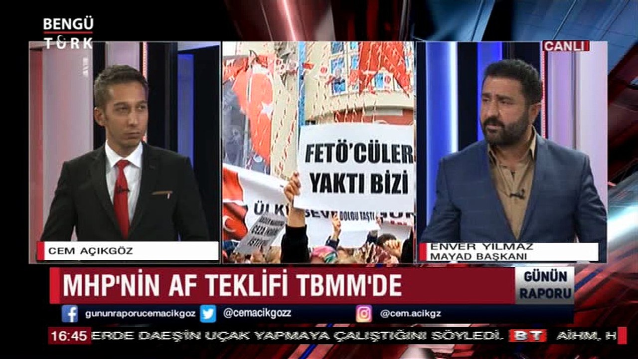 GÜNÜN RAPORU 26 EKİM 2018 KONUK-ENVER YILMAZ
