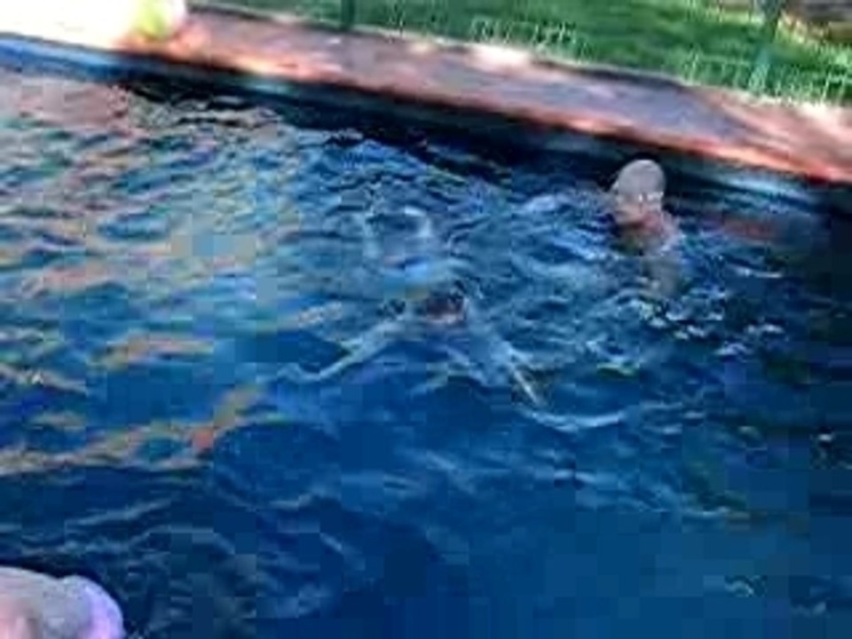 Bart zwemmen zonder rubber