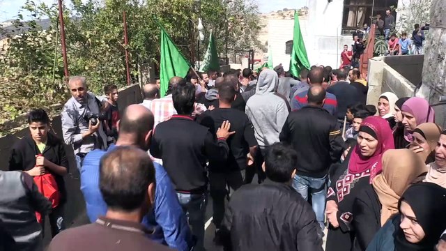 İsrail güçleri tarafından şehit edilen Filistinlinin cenaze töreni - RAMALLAH