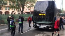 Deportivo-Reus: Llegada del Dépor a Riazor