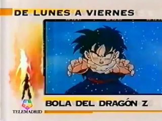 Bola de Dragón Z en Telemadrid - Anuncio de la programación