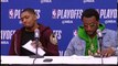 Beal & Wall Postgame conference   Raptors vs Wizards Game 6   April 27 , 2018   NBA Playoffs