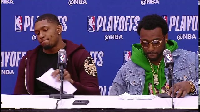Beal & Wall Postgame conference Raptors vs Wizards Game 6 April 27 , 2018 NBA Playoffs
