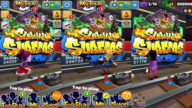 Subway Surfers Halloween New Orleans - Scarlett Vs Zoe Vs Eddy Gameplay