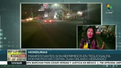 Manifestantes hondureños son reprimidos por protestar contra JOH