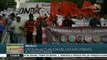 Marchan en México para exigir justicia por los 43 de Ayotzinapa