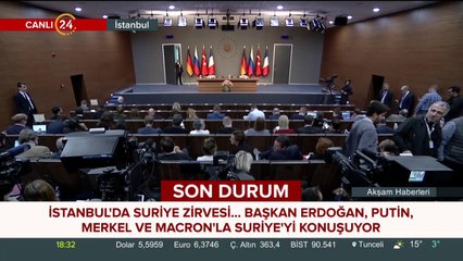 İstanbul'da Dörtlü Suriye Zirvesi