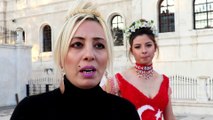 Cumhuriyet Bayramı'na özel Türk bayraklı gelinlik tasarladı - SİVAS