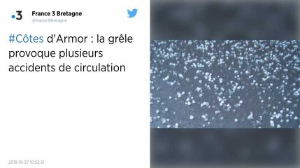 Côtes-d’Armor. La grêle provoque trois accidents entre Guingamp et Saint-Brieuc sur la RN12