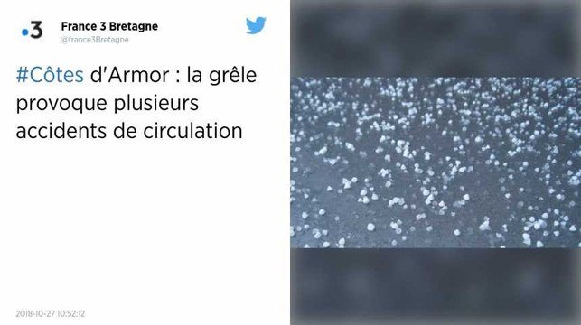 Côtes-d’Armor. La grêle provoque trois accidents entre Guingamp et Saint-Brieuc sur la RN12