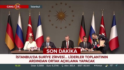 İstanbul'da Dörtlü Suriye Zirvesi