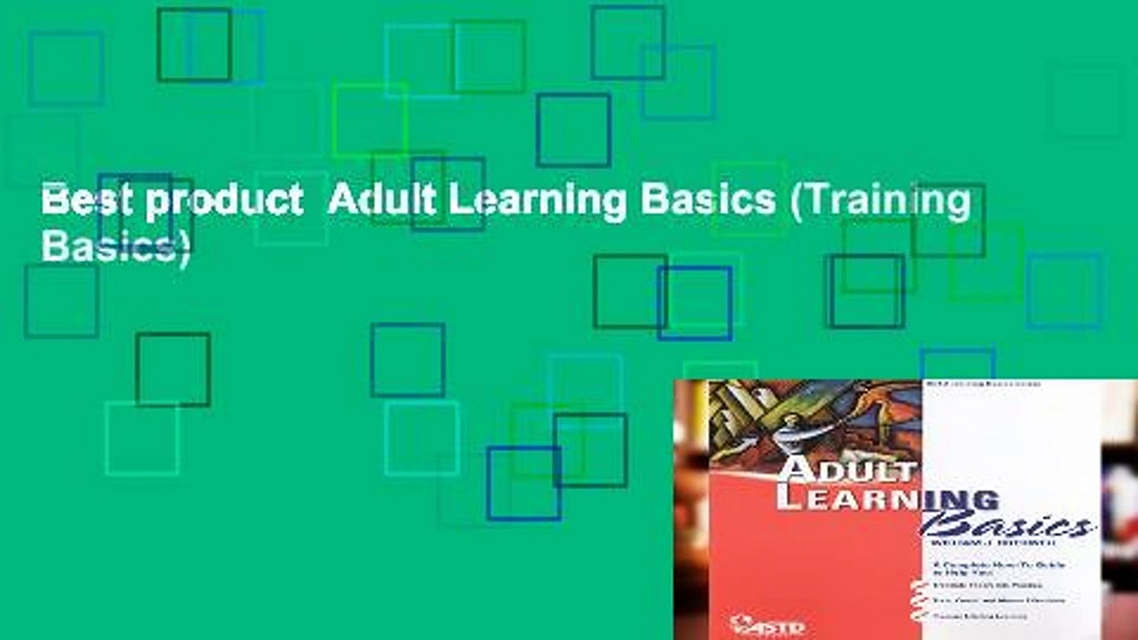 Best product  Adult Learning Basics (Training Basics)