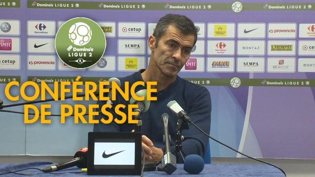 Conférence de presse Grenoble Foot 38 - ESTAC Troyes (0-2) : Philippe HINSCHBERGER (GF38) - Rui ALMEIDA (ESTAC) - 2018/2019