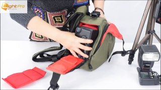 caden sling shoulder cross camera bags orange digital camera case sling canvas soft men women bag