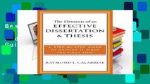 Best product  The Elements of an Effective Dissertation and Thesis: A Step-by-Step Guide to
