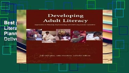 Best product  Developing Adult Literacy: Approaches to Planning, Implementing and Delivering