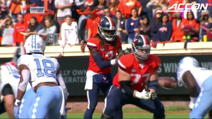 UVA QB Bryce Perkins 329 YDS, 4 TD vs. UNC