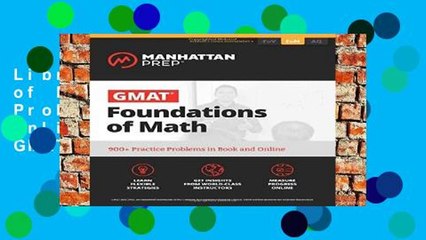 LibraryGMAT Foundations of Math: 900+ Practice Problems in Book and Online (Manhattan Prep GMAT