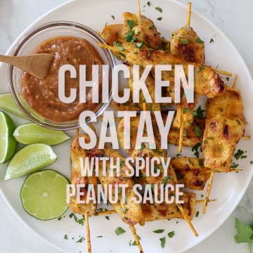 Chicken Satay with Spicy Peanut Sauce