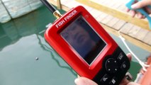 outlife smart portable depth fish finder with 100 m wireless sonar sensor echo sounder fishfinder for