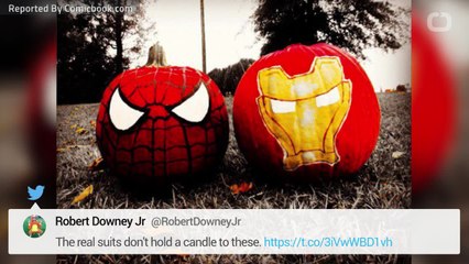 Robert Downey Jr. Celebrates Halloween With Marvel-Themed Pumpkins