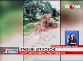 Stasiun LRT Palembang Rusak Parah Diterjang Puting Beliung