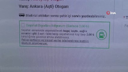 İnternet Üzerinden Bilet Satışında Alınan Sigorta Bedelleri Haksız"