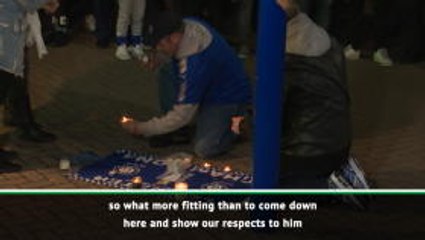 Leicester fans hold vigil outside the King Power stadium