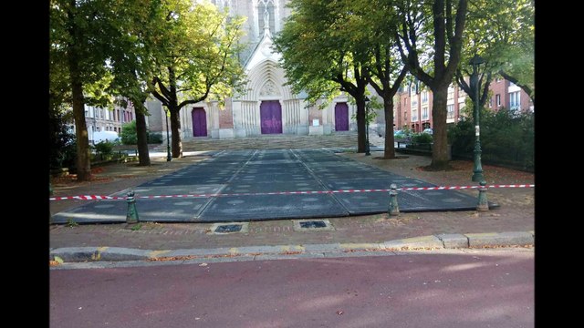 Église Saint-Martin à Amiens - Chantier TSPS avec plaques de répartition Tufftrack