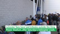 Leicester fans lay tributes after helicopter crash