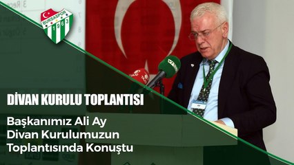 Başkanımız Ali Ay Divan Kurulumuzun Toplantısında Konuştu