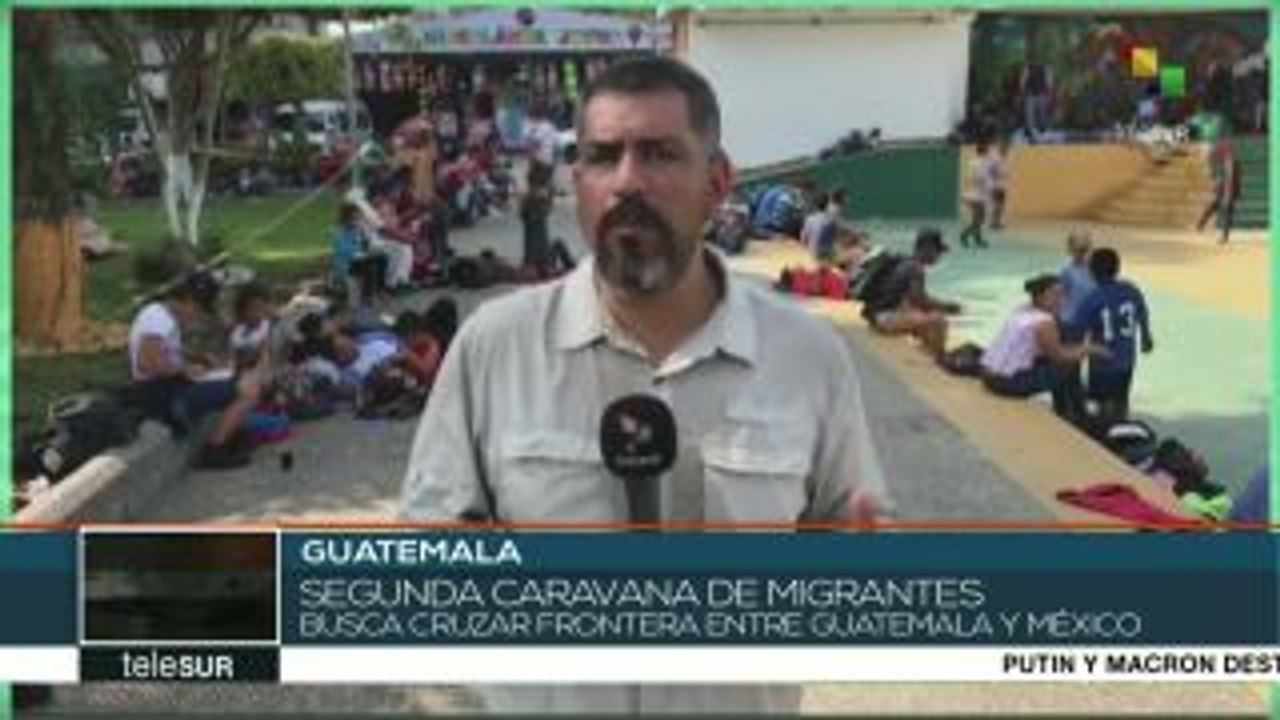 Guatemala: 2a. caravana migrante en frontera ce...