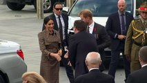 Prince Harry and Meghan lay wreath in New Zealand