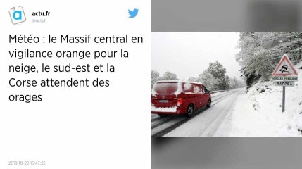 Météo : Le sud-est va faire face aux orages, le Massif central à la neige et au verglas