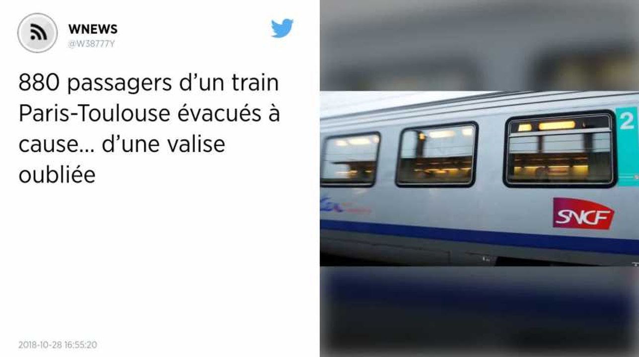 880 passagers d’un train Paris-Toulouse évacués à cause… d’une valise oubliée