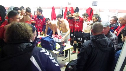D1 : joie dans les vestiaires muratais après leur victoire 1 - 0 face à Stade Riomois le 28/10/2018