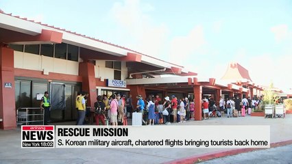 S. Korean tourists stranded in Saipan due to typhoon returning home