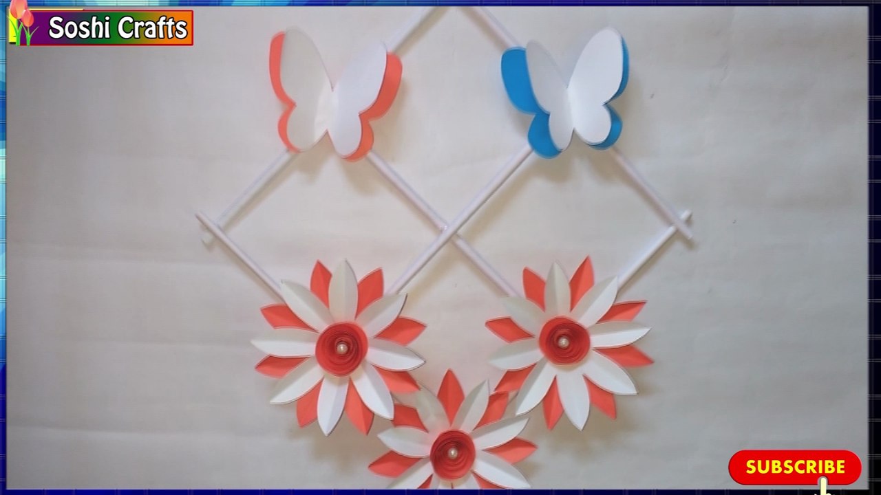 How to make beautiful paper flower wall hanging!!!