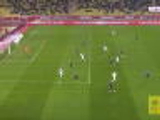 Sweet volley from Monaco's defender Henrichs