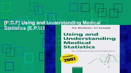 [P.D.F] Using and Understanding Medical Statistics [E.P.U.B]